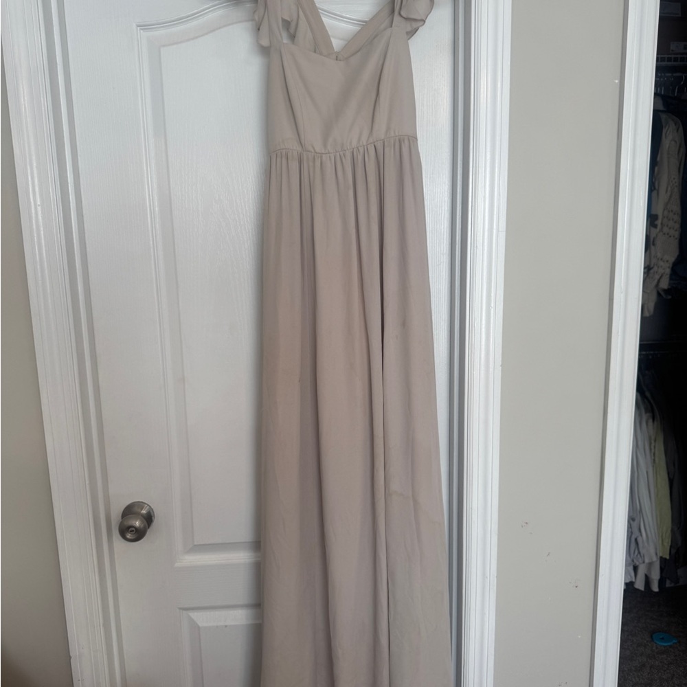 Show Me Your Mumu Elegant Cream/Mauve Maxi Bridesmaid Dress